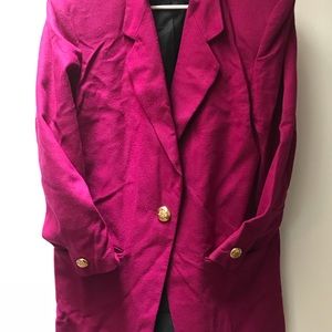 Fuchsia Brand New Wool Jacket